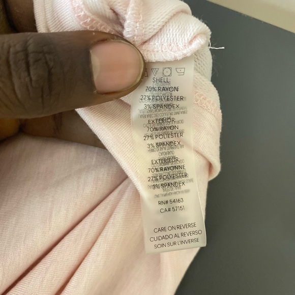 Women’s CALVIN KLEIN Pink Casual Athletic Clean Girl V Neck Dress Shirt Size L - Picture 12 of 12